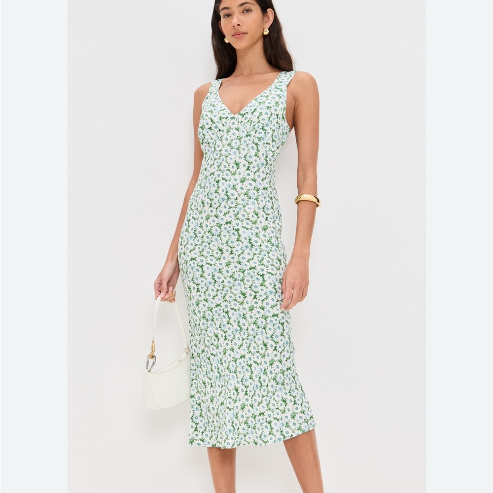 Reformation Beauden Midi-Dress in Daisy Bloom